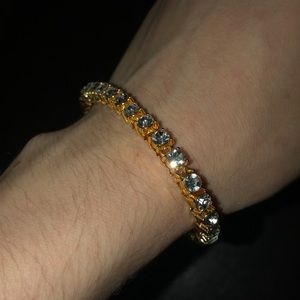 24 k diamond tennis bracelet